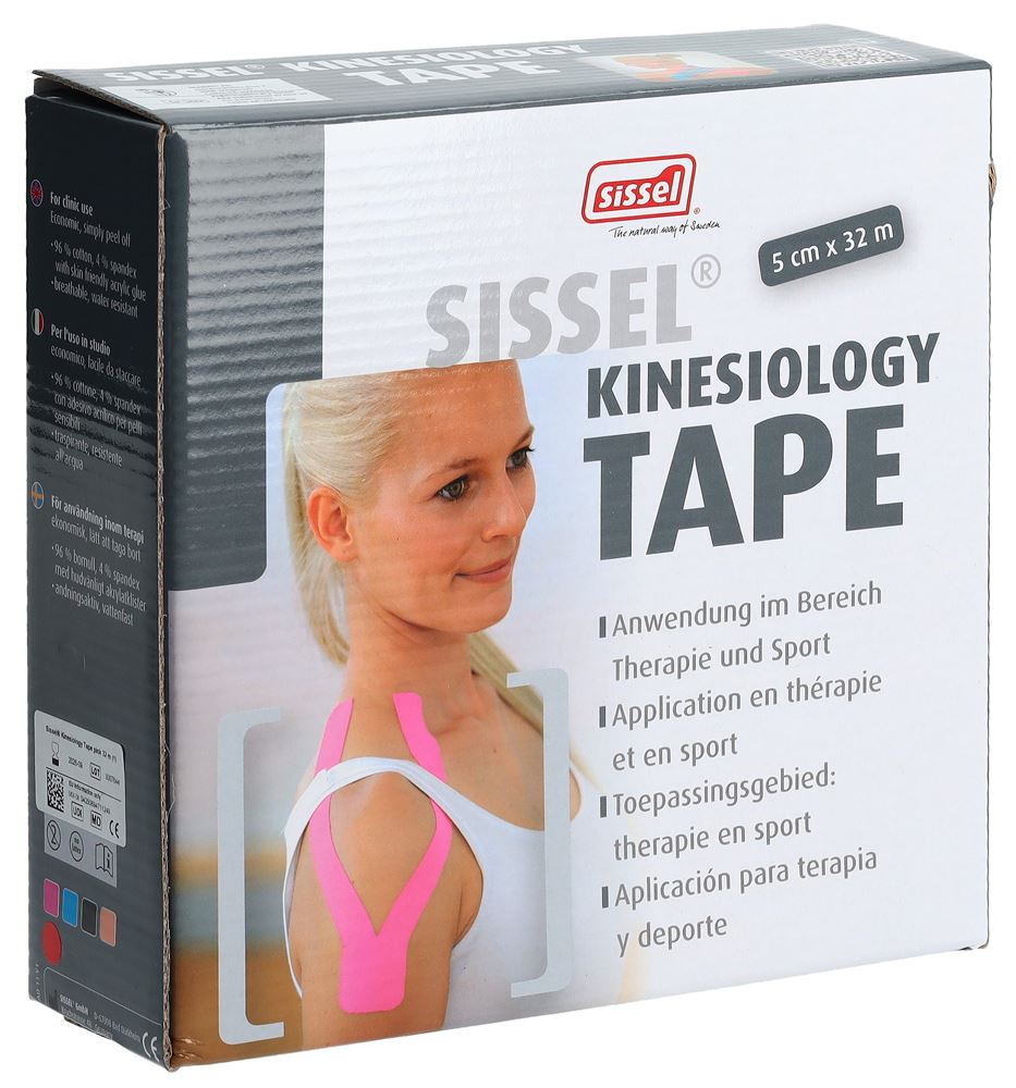 SISSEL Kinesiology Tape Rose 5cmx32m | Soutien Musculaire