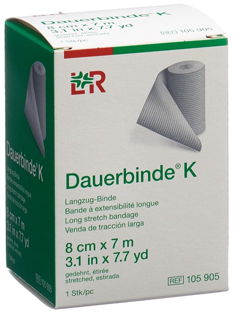 L+R K Universalbinde Bande 8cmx7m | 1 pièce