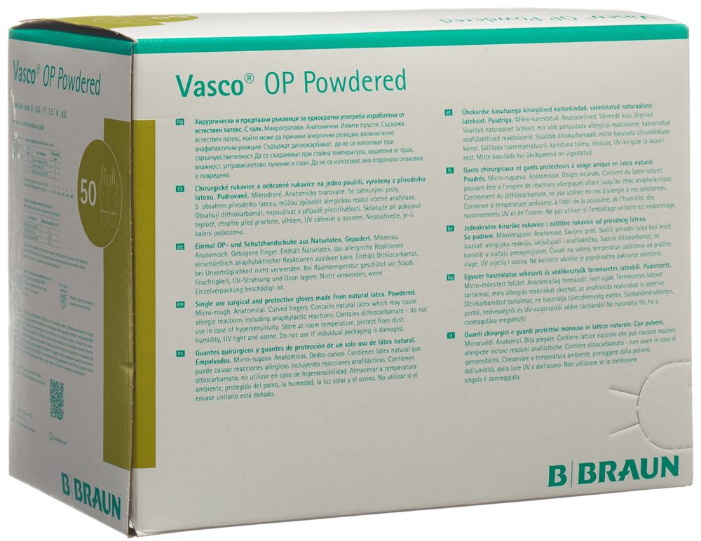 VASCO OP Gants Poudrés Taille 6 | 50 paires