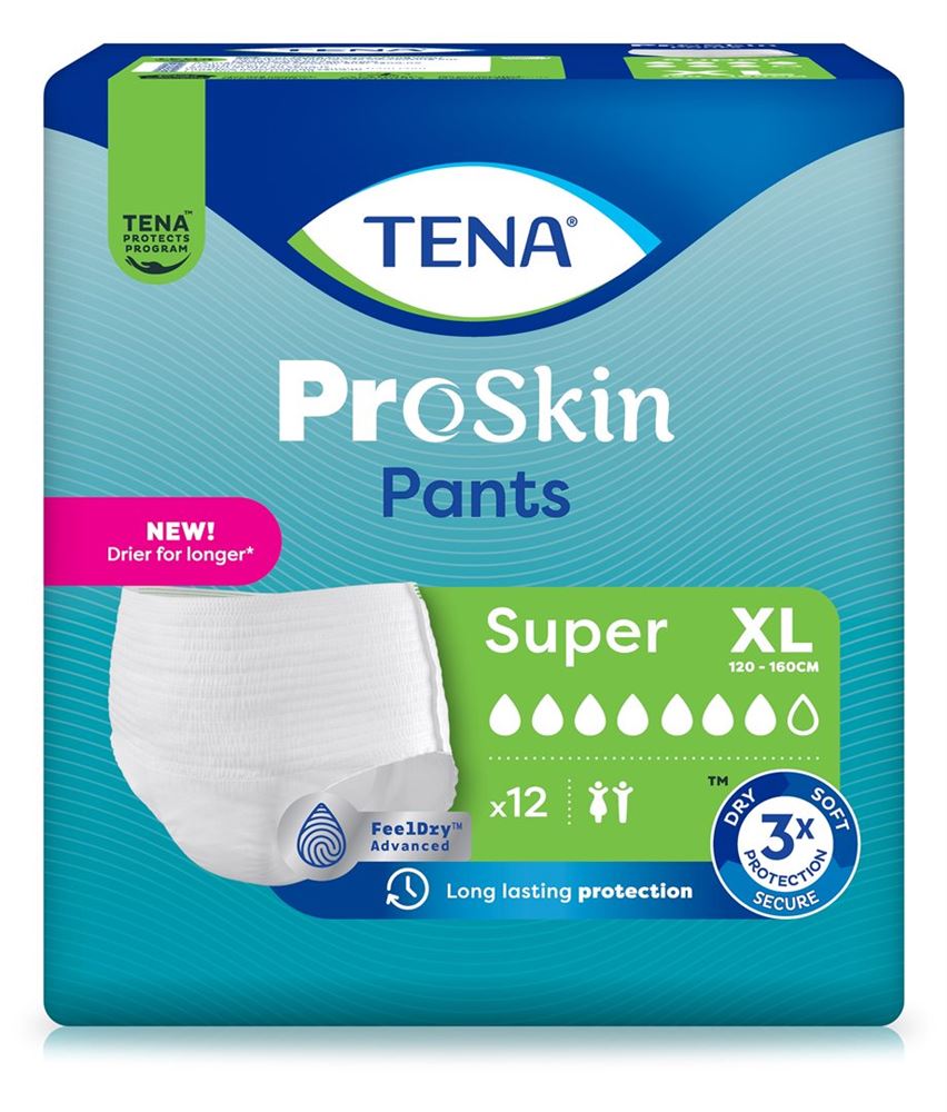 TENA Pants Super XL Culottes 120-160cm | 12 pièces