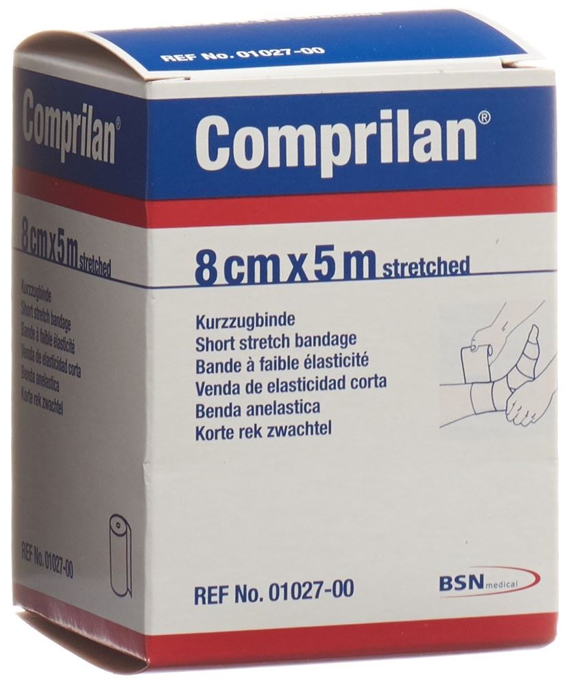 COMPRILAN Bande Faible Élasticité 5mx8cm | Compression