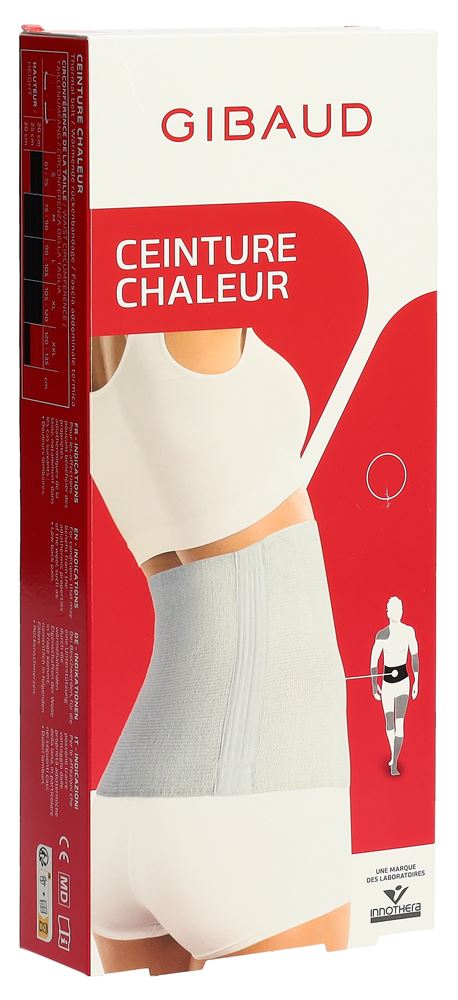 GIBAUD CHALEUR Ceinture Lombaire XL 30cm Anthracite | Chaleur