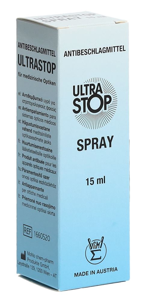 ULTRASTOP Anti-buée Spray 15ml | Lunettes