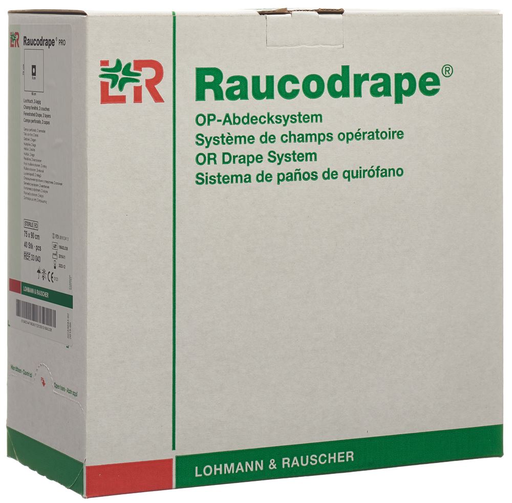 L+R Drap Trou OP 75x90cm auto-adhésif 40 pièces | Chirurgical