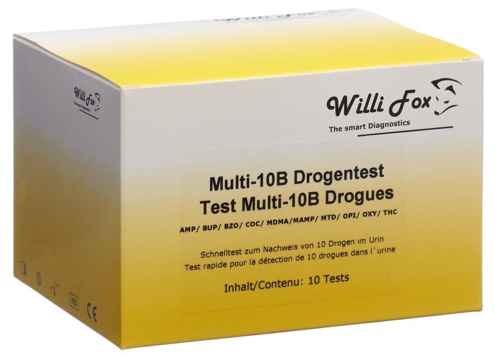 WILLI FOX Multi 10B Drogen Urin 10 pièces | Test multi-drogues