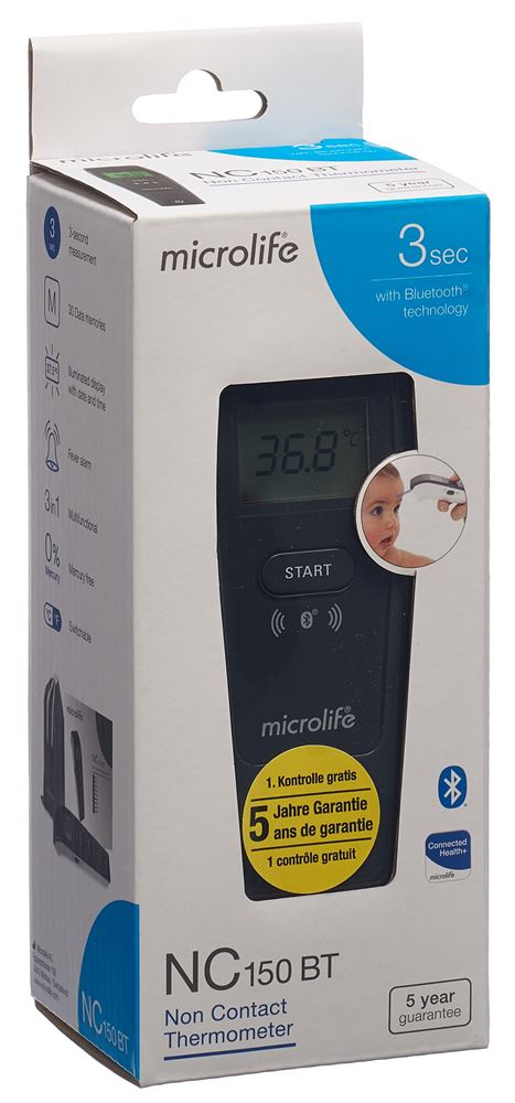 MICROLIFE NC150 Thermomètre Bluetooth Sans Contact | Sans Contact