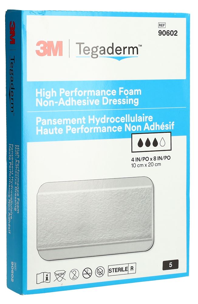 3M TEGADERM HP FOAM Pansement 10x20cm | 5 pièces