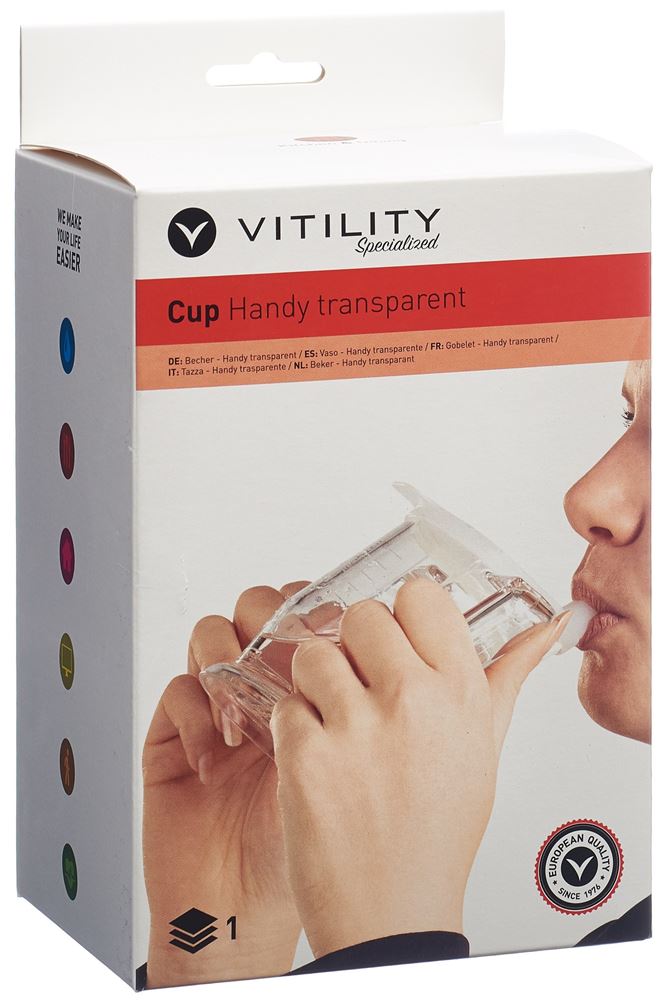 VITILITY Gobelet Handycup Transparent | Boire Facile