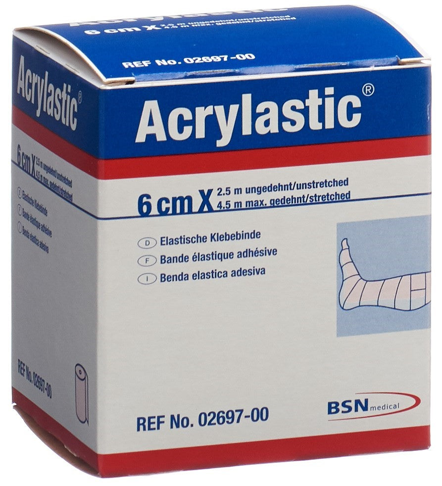 ACRYLASTIC Bande Adhésive Élastique 2.5mx6cm | Maintien