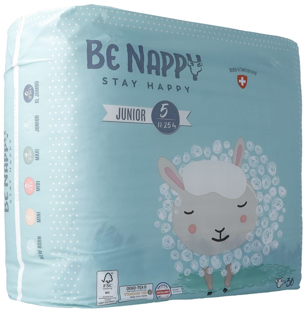 BE NAPPY Couches Gr5 11-25kg Junior 36 pièces | Liberté