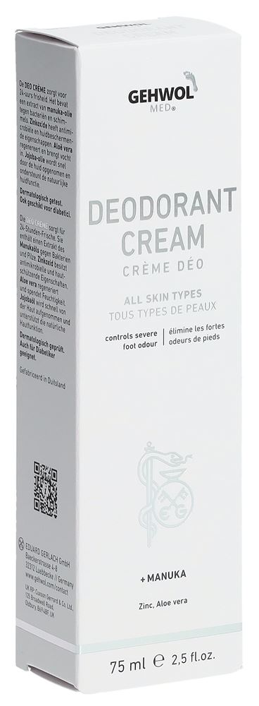 GEHWOL MED Deo Crème 75ml | Fraîcheur Durable