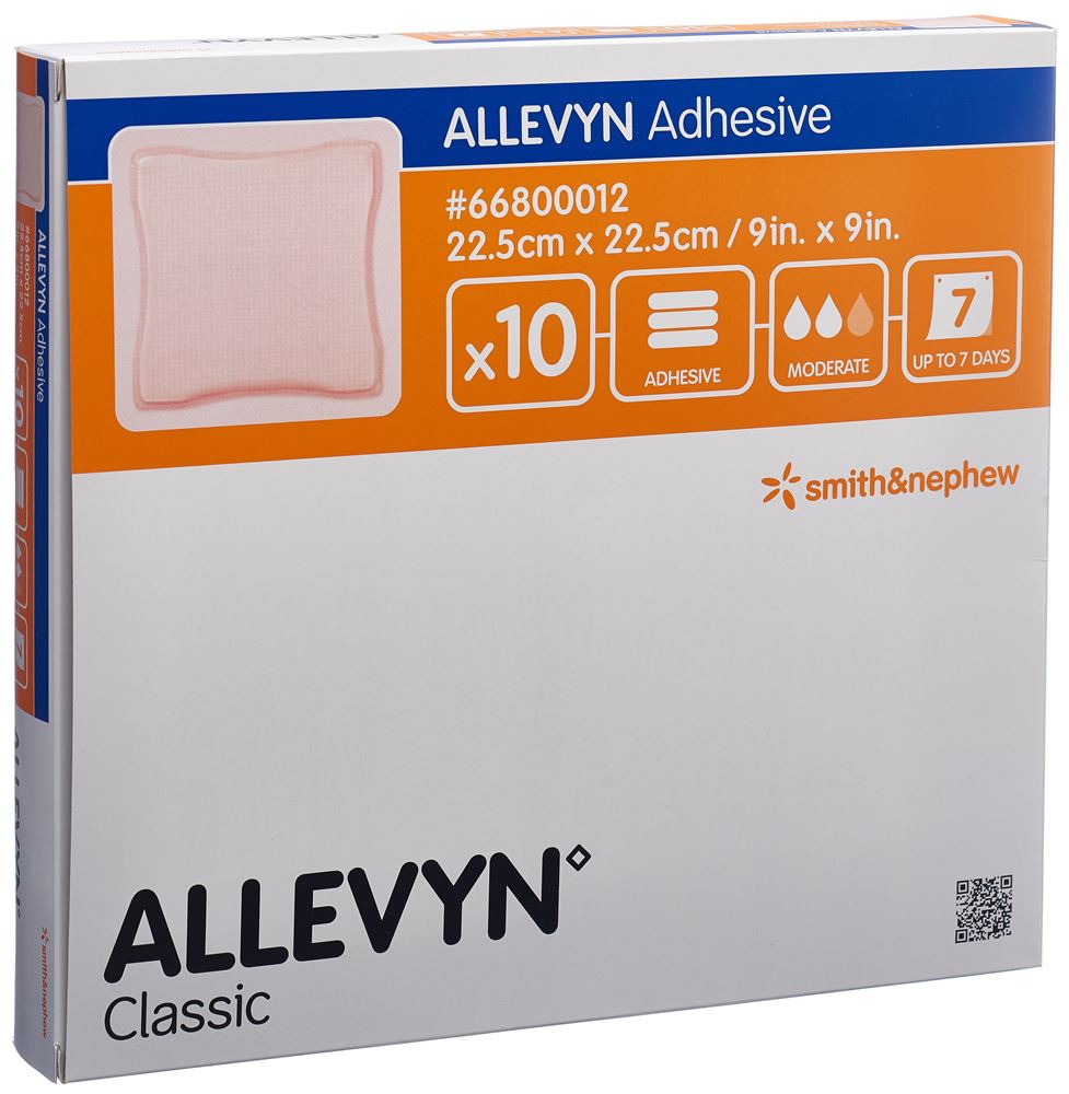 ALLEVYN ADHESIVE Pansement 22.5x22.5cm 10 pièces | Protection