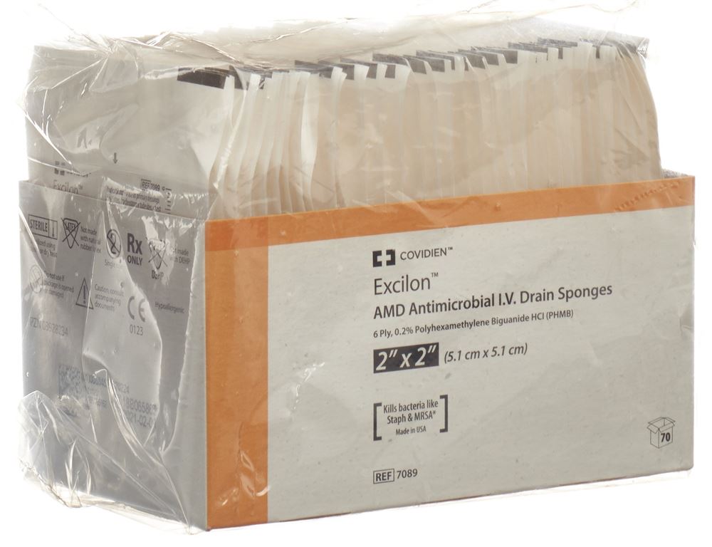 EXCILON AMD Compresse fendue 5.1x5.1cm | Lot de 70