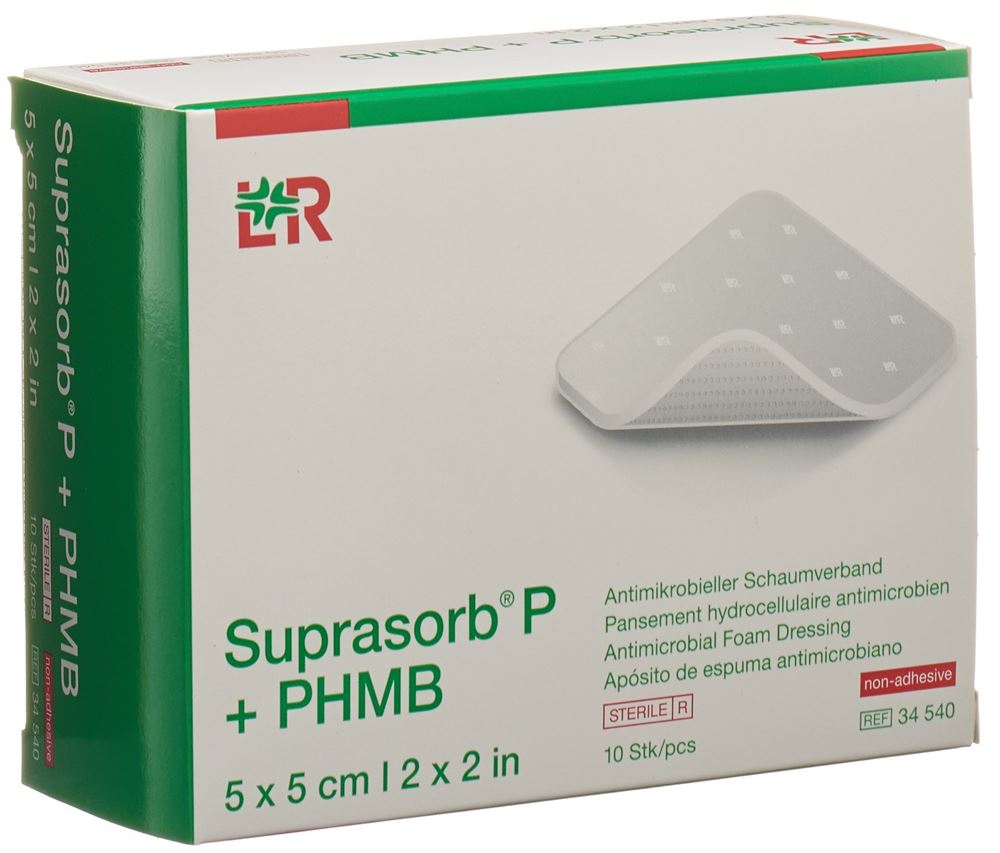 SUPRASORB P+PHMB Pansement Mousse 5x5cm | 10 pièces