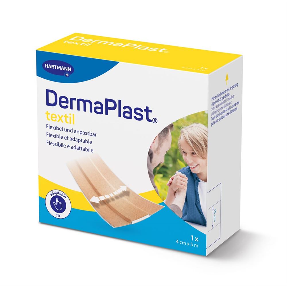 DERMAPLAST Text Pansements Rapides 4cmx5m Beige | Protection