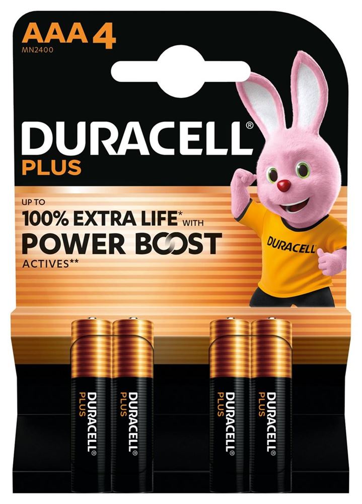 DURACELL Plus Power Boost Piles AAA | 4 pièces