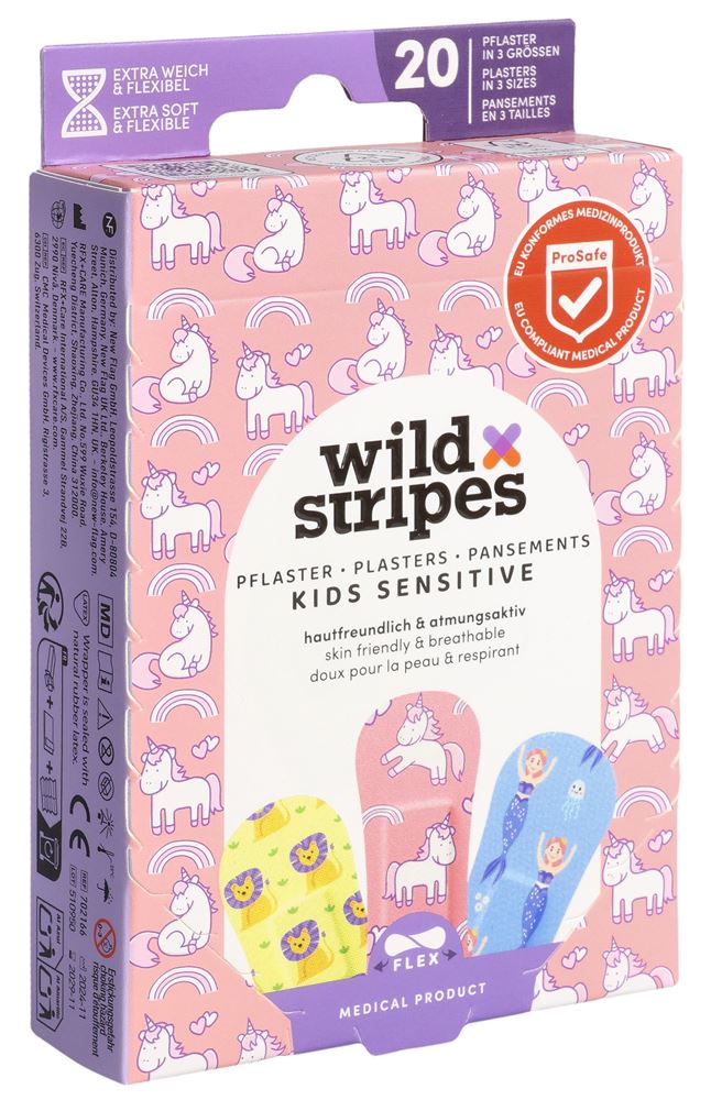WILD STRIPES Schnitt&Schürfwundenp Kids Fan 20 pièces | Soin Enfant Fan