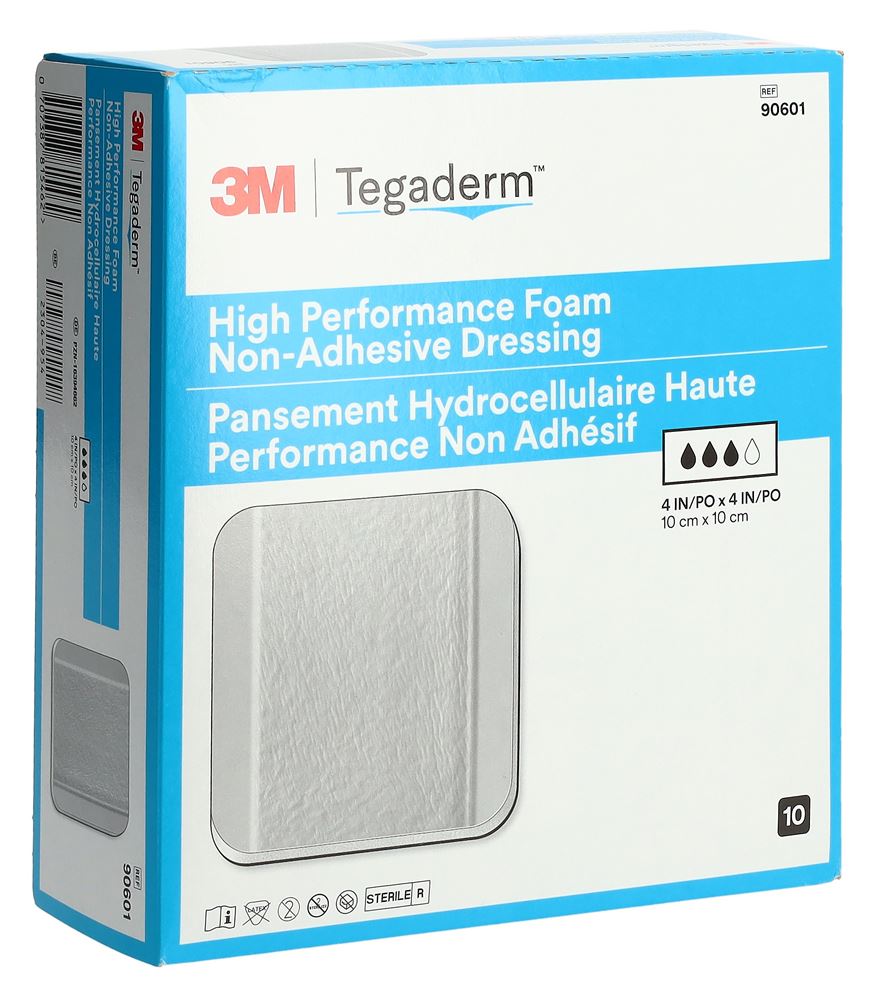 3M TEGADERM HP FOAM Pansement 10x10cm | 10 pièces