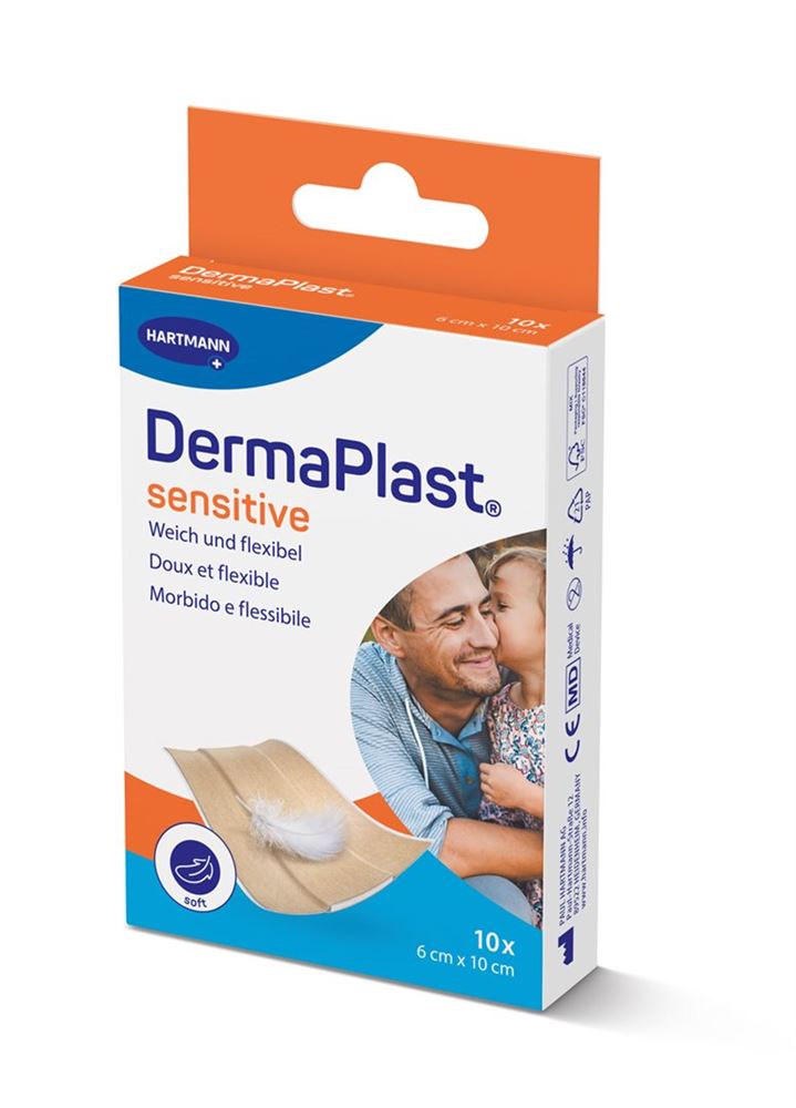 DERMAPLAST Sens Pansements Rapides 6x10cm | 10 pièces