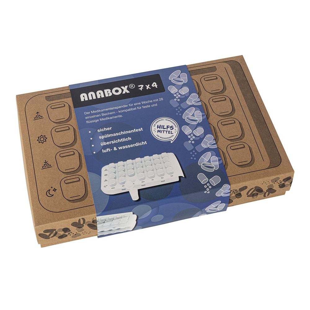 ANABOX Medidispenser 7x4 Boîte à pilules | Multicolore