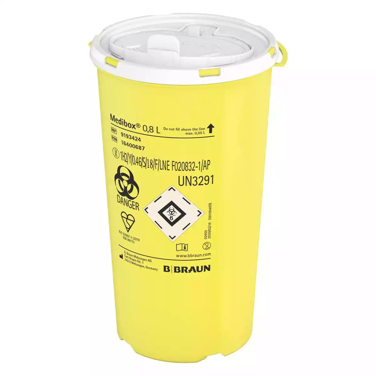 MEDIBOX Collecteur Aiguilles Usagées Sécurisé 0.8 L