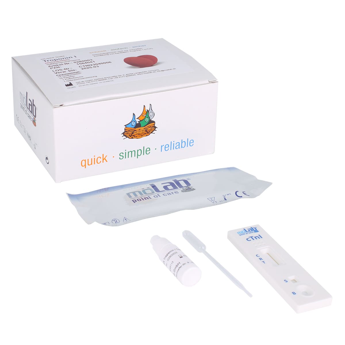 Test de Troponine I Semi-Quantitatif möLab - Diagnostic Rapide et Fiable