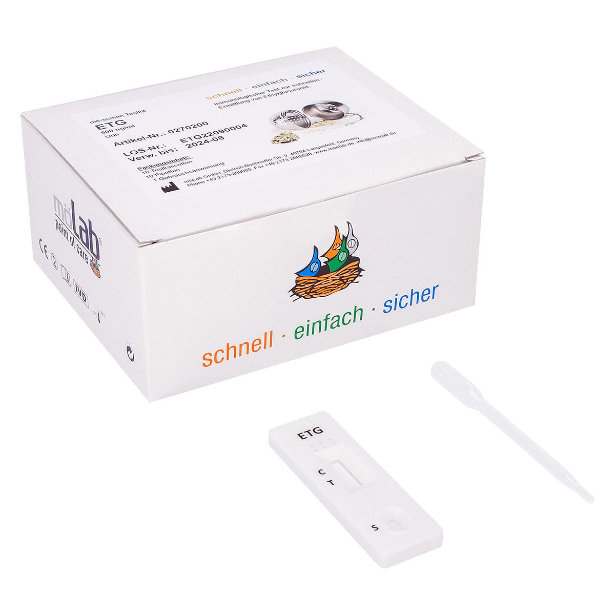 Test rapide ETG de möLab pour évaluation d&