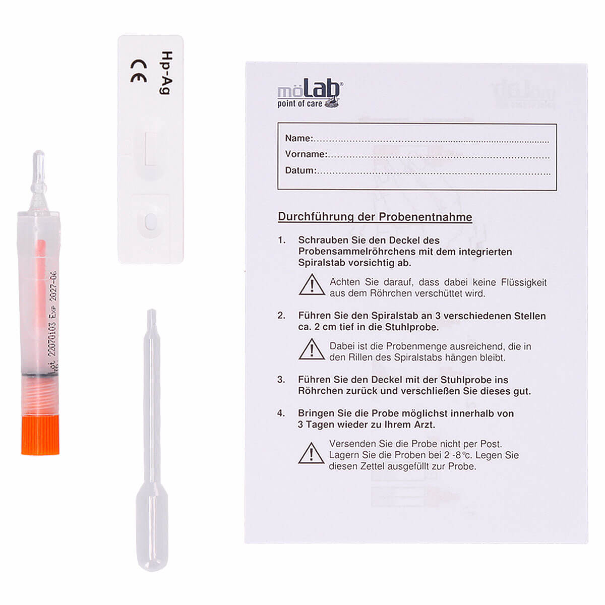 Test de selles mö-screen Helicobacter pylori pour diagnostic rapide