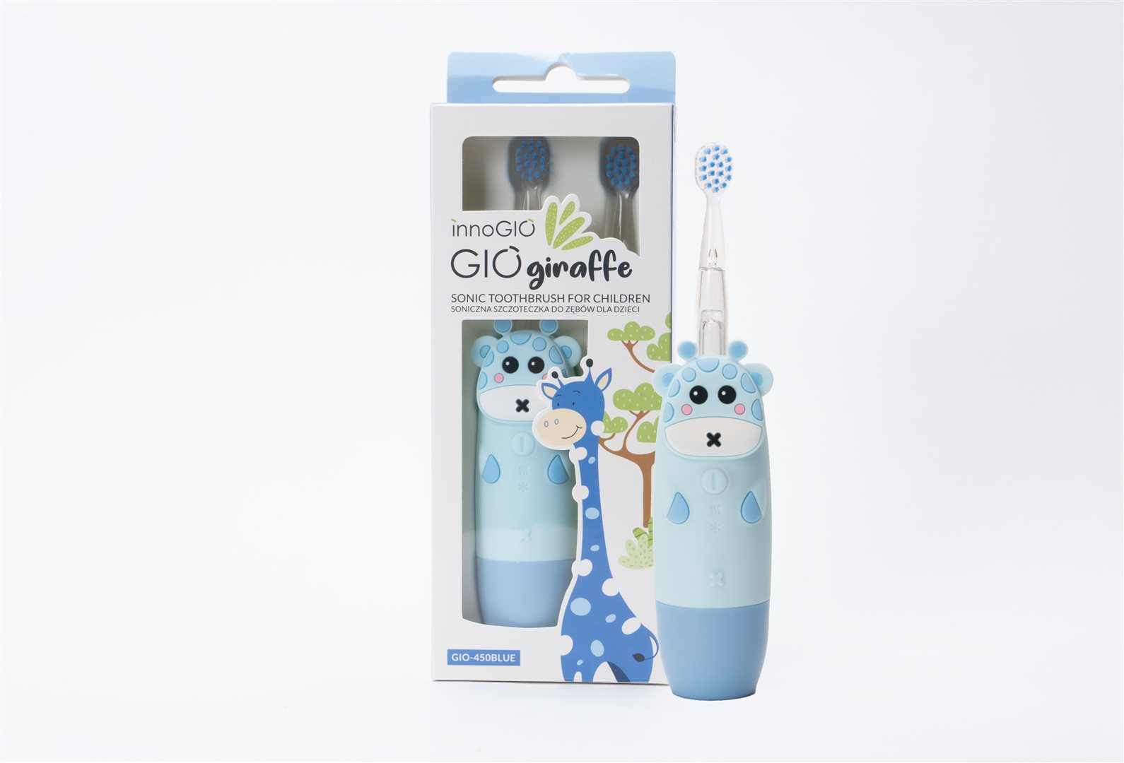 INNOGIO Brosse à dents sonique girafe bleu | Enfants
