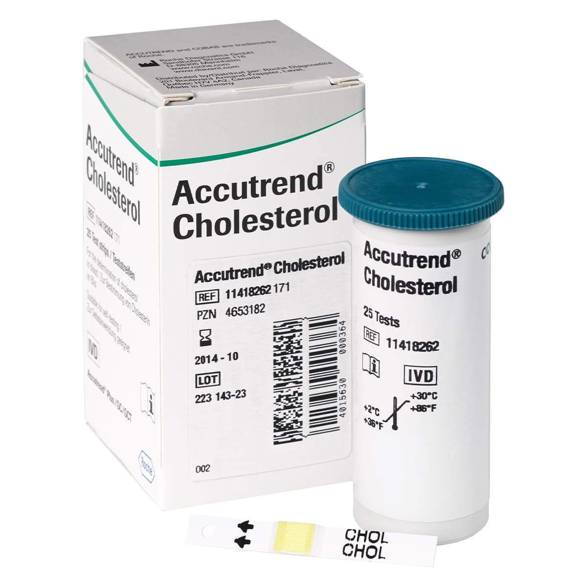 Bandelettes de test Accutrend Cholesterol - Diagnostic Précis et Rapide
