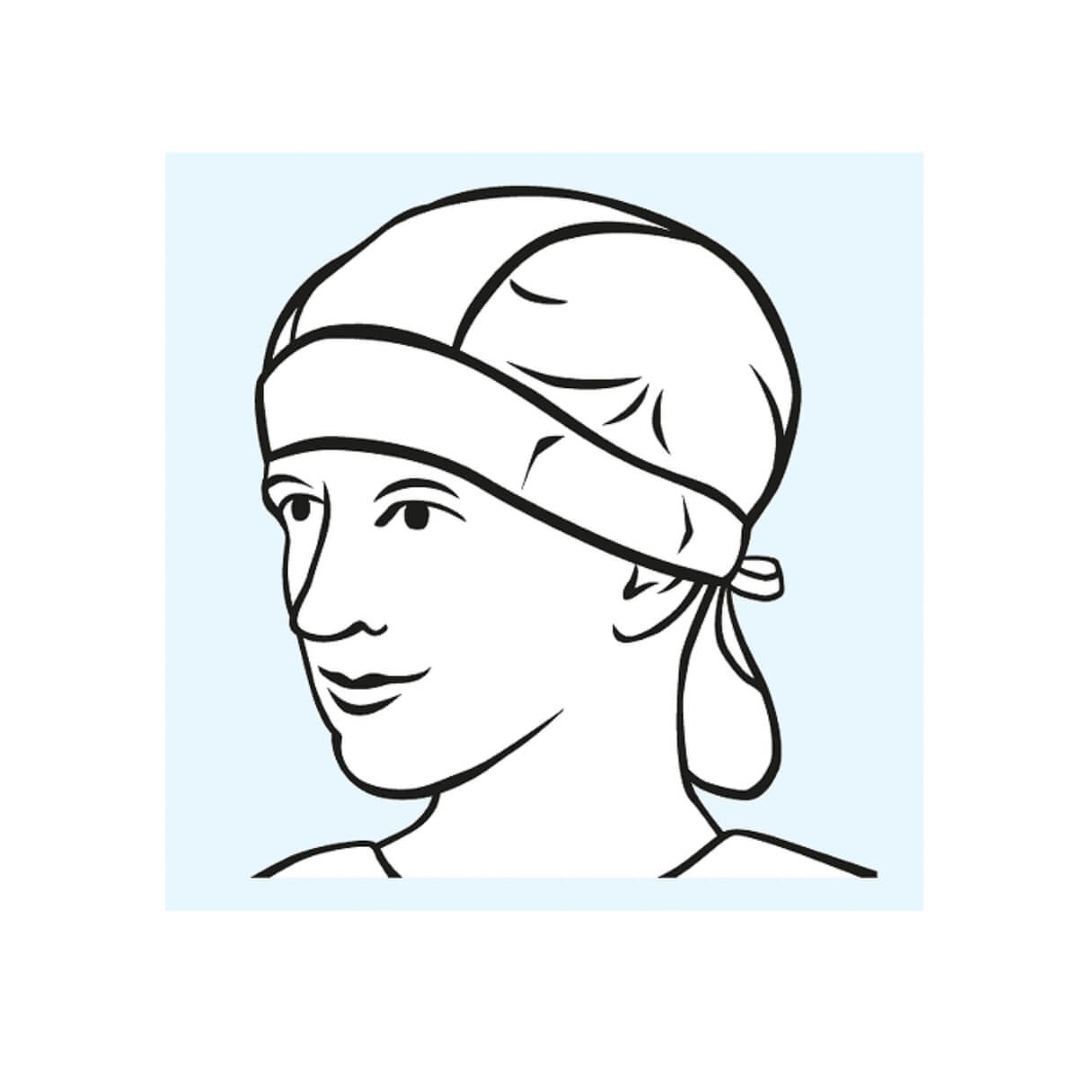 Bonnet Chirurgical HARTMANN Foliodress Cap Comfort Bandana Confortable