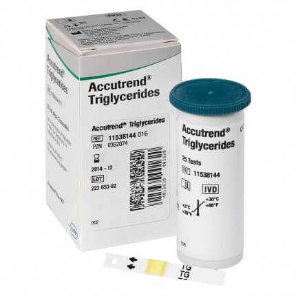Bandelettes de test Accutrend Triglycerides Roche - 25 pièces pour un contrôle précis