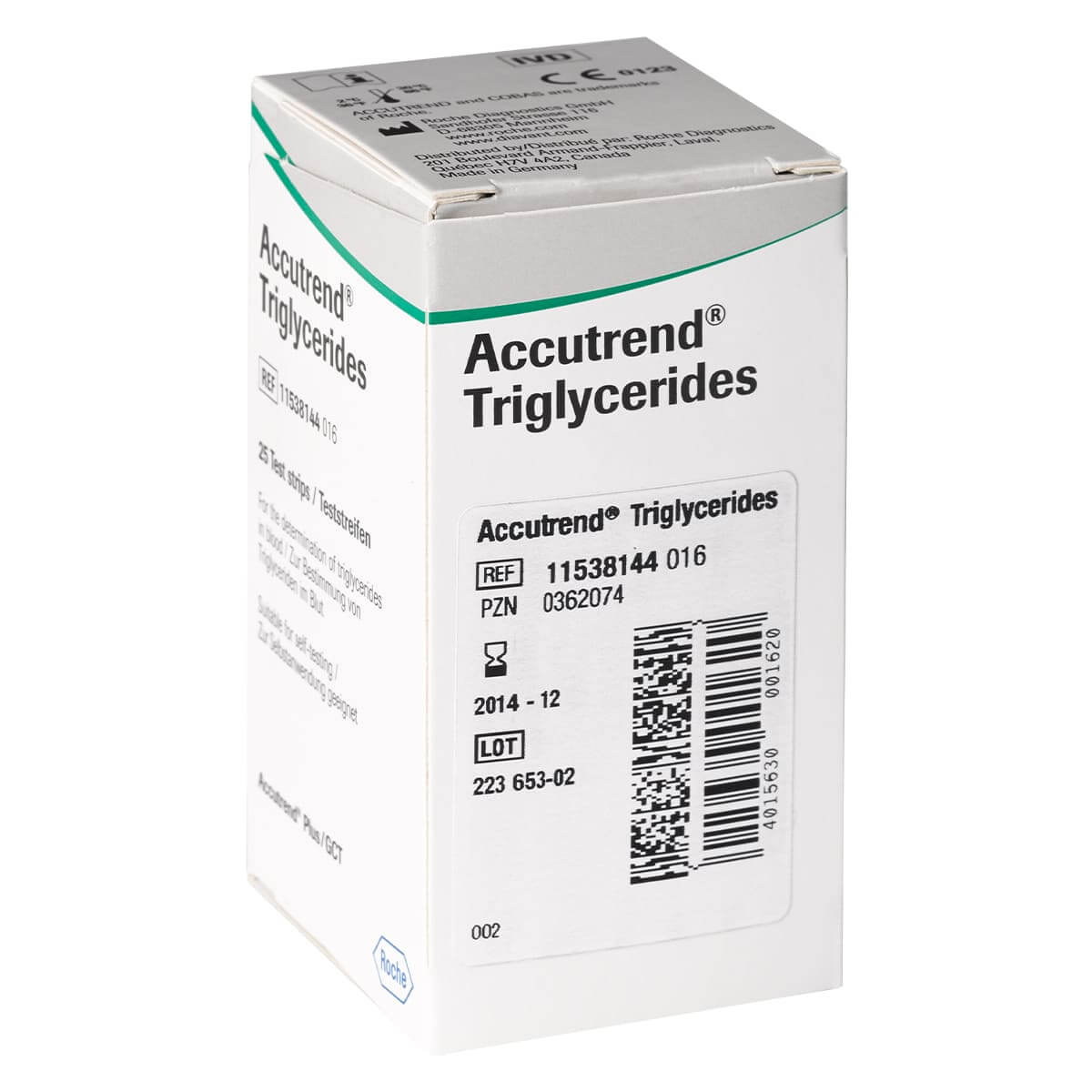 Bandelettes de test Accutrend Triglycerides Roche - 25 pièces pour un contrôle précis