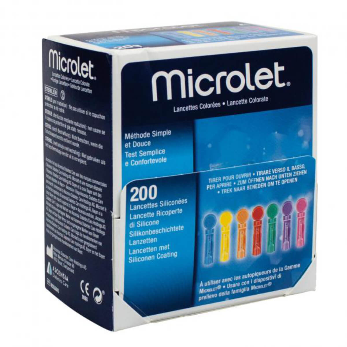 Lancettes Microlet Ascensia - Autopiqueurs Précis pour Glycémie