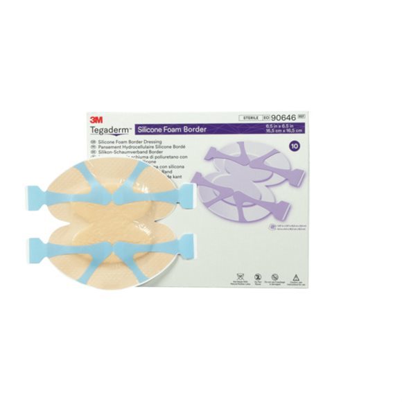 3M TEGADERM Silikon-Schaumver Pansement 16.5x16.5cm | 5 pièces