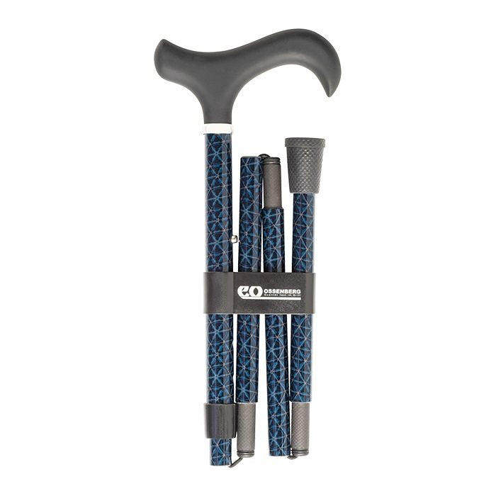 SAHAG Carbonstock Pliant Bleu Béquilles -100kg 84-94cm