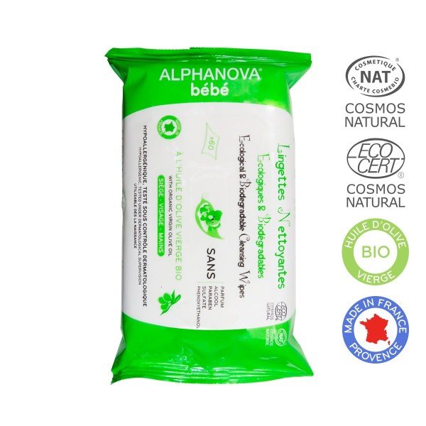 ALPHANOVA BB Lingettes Nettoyantes Huile d&
