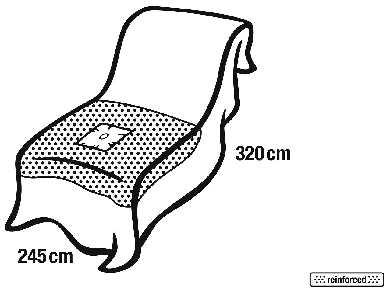 FOLIODRAPE PPlus Ext Tu Main-Pied 225x320cm | 10 pièces