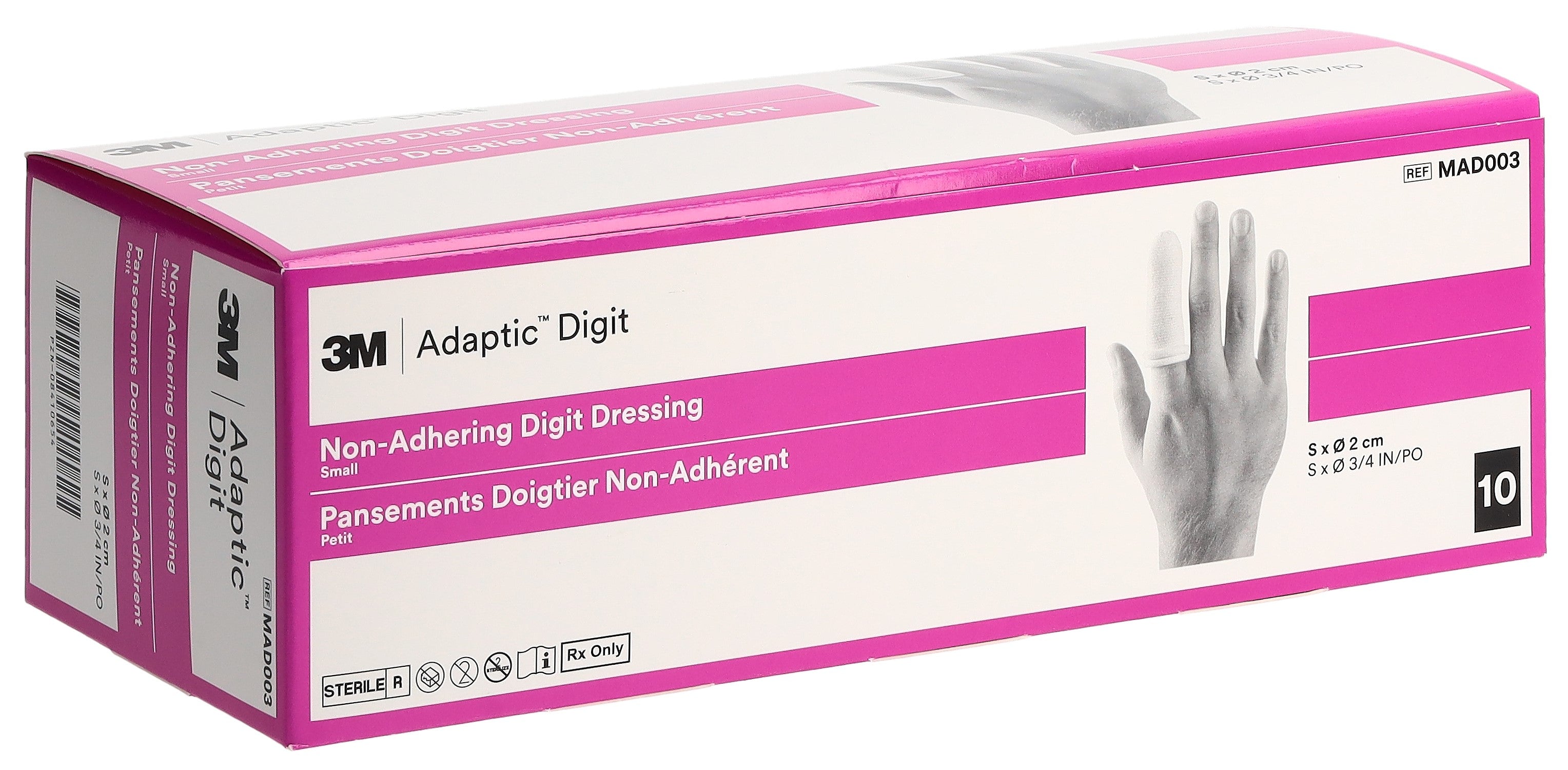 ADAPTIC DIGIT Pansement Doigt Small Stérile | 10 Pièces
