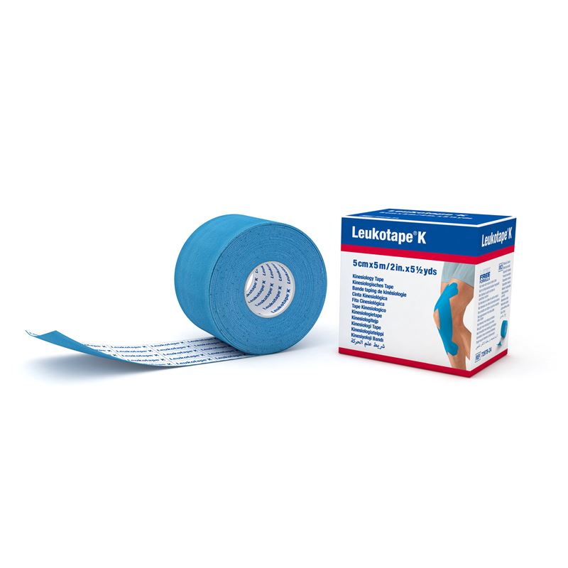 LEUKOTAPE K Kinesiologi Tape 5mx5cm Bleu Clair 5 Pièces | Soutien