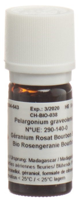 AROMASAN Géranium Rosat Huile Essentielle Bio 30ml | Équilibrant