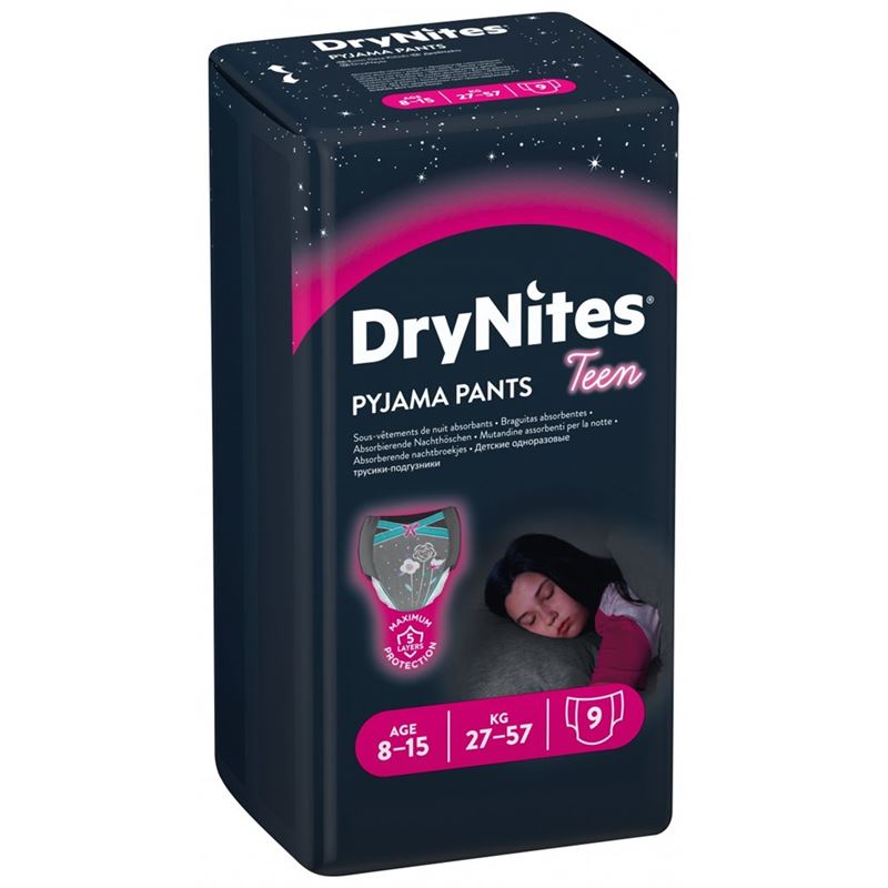 HUGGIES DRYNITES Couches Nuit L Fille 8-15ans 13 pièces | Nuit Sèche