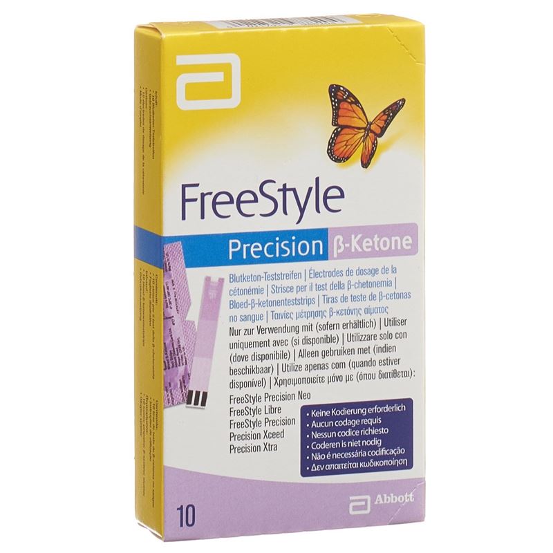 ABBOTT FREESTYLE Precision Cétones Box 10 pièces | Diagnostic Rapide