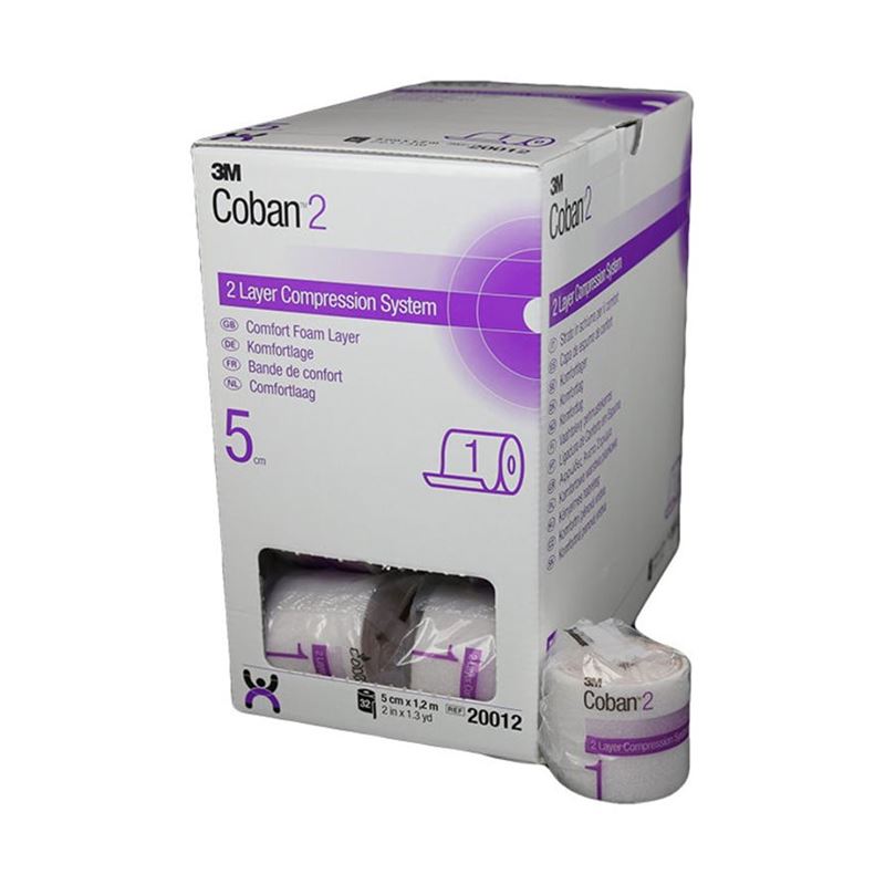 3M COBAN 2 Lymph Comfort Layer 5cmx1.2m | 32 pièces