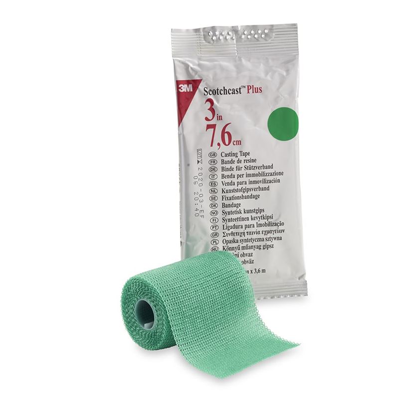 3M Scotchcast Plus Attelle 7.5cmx3.65m Vert | 10 pièces