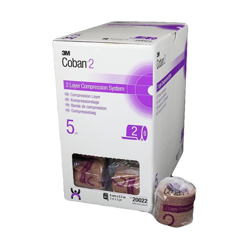 3M COBAN 2 Lymph Comp Layer 5cmx2.7m | 32 pièces