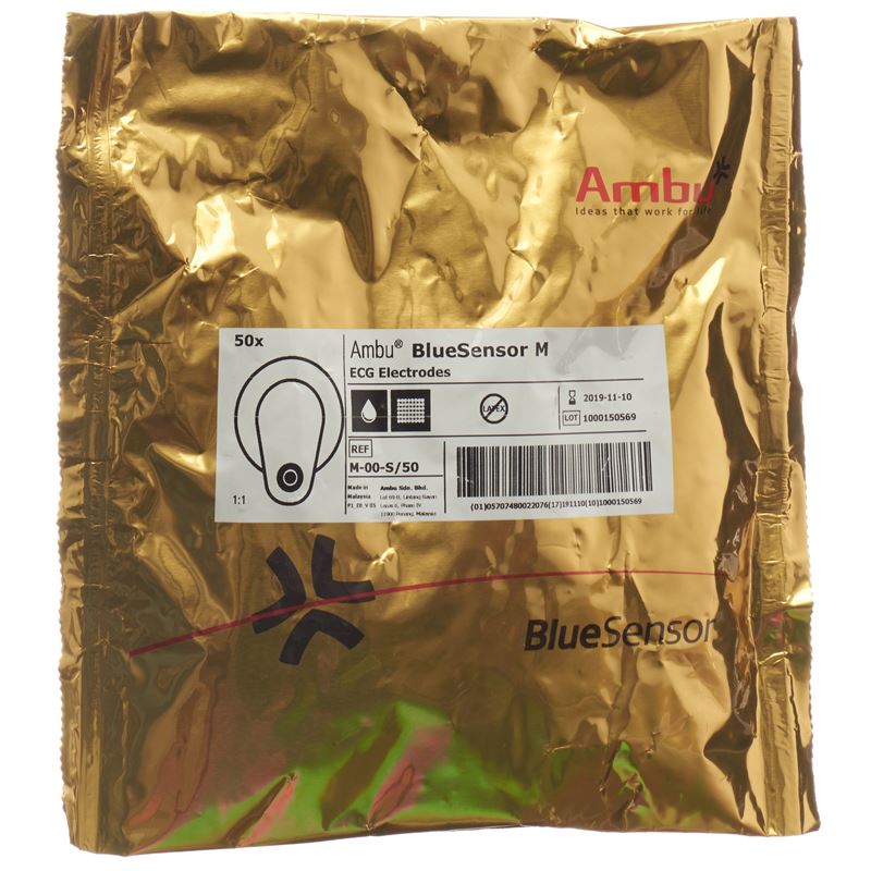AMBU BLUE capt ECG M | 20 pièces