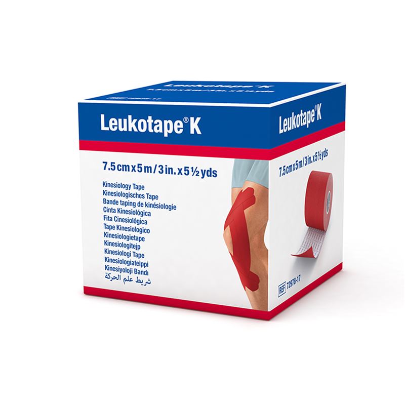LEUKOTAPE K Kinesiologi Tape 5mx7.5cm Rouge 5 Pièces | Soutien