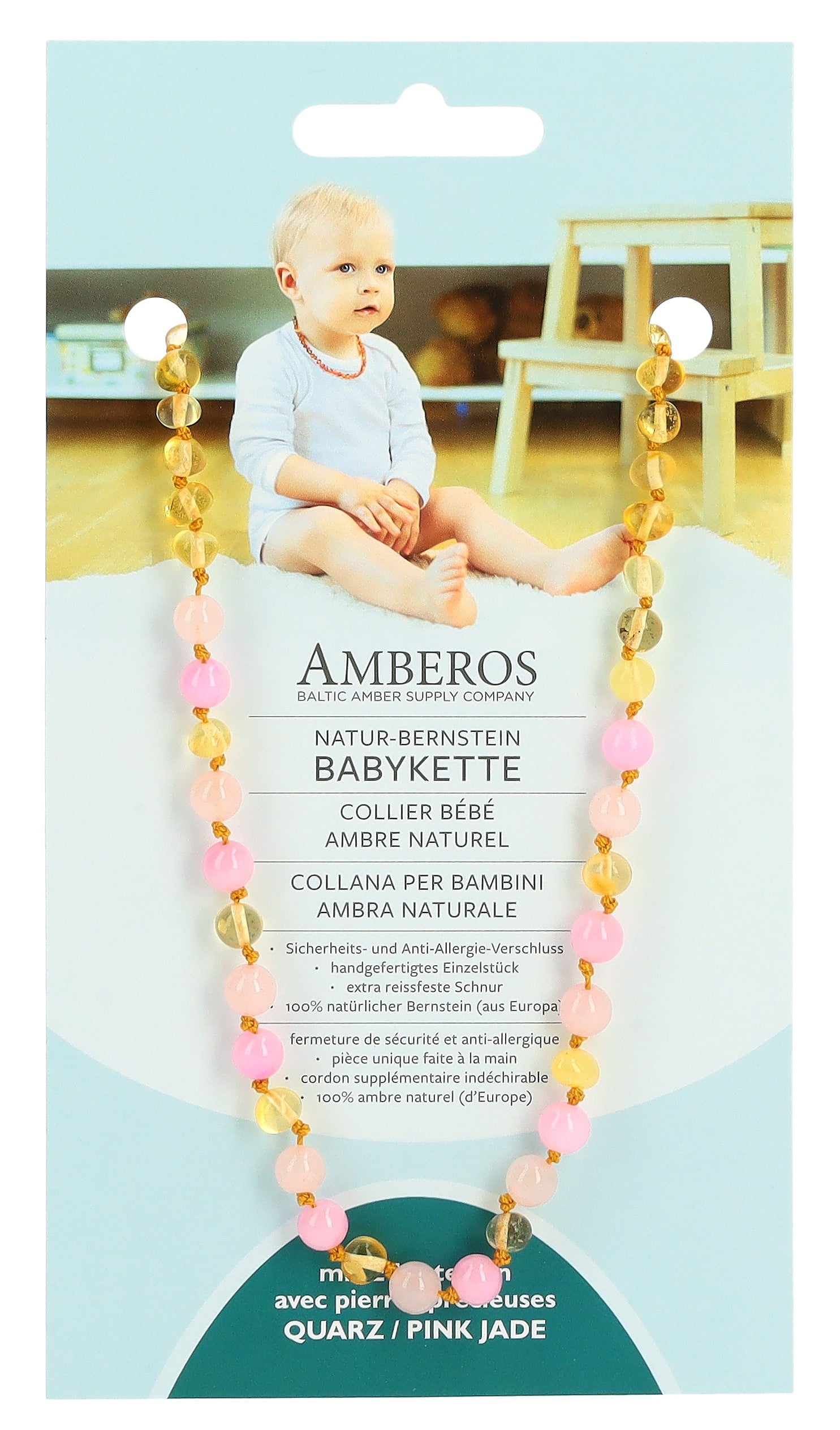 AMBEROS Collier Anti-Puces & Tiques Naturel Adulte | 1 Collier