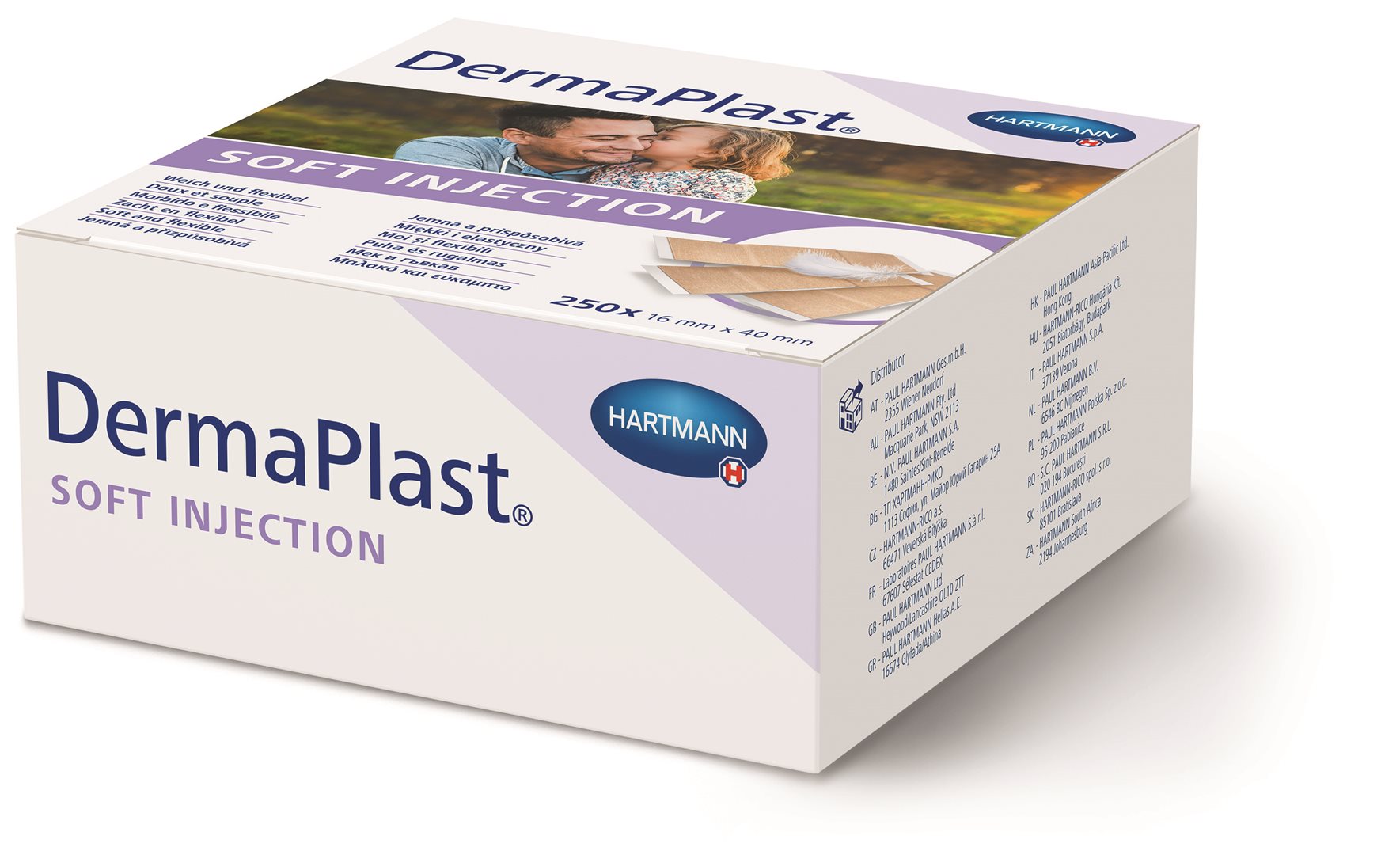 Dermaplast Pansement Doux Injection 16x40mm Beige 250 Pièces